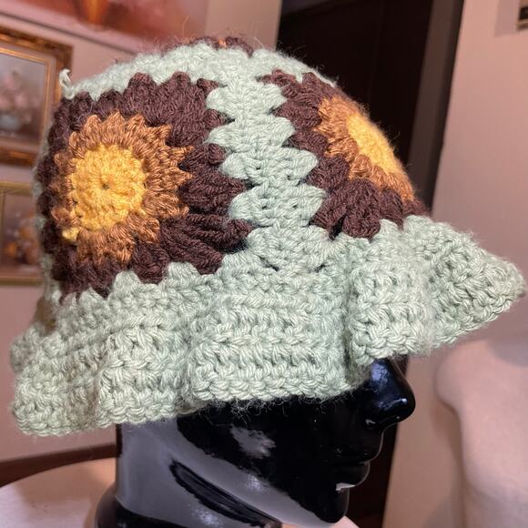 Granny Square Sun Hat handmade Boho - Picture 16 of 16